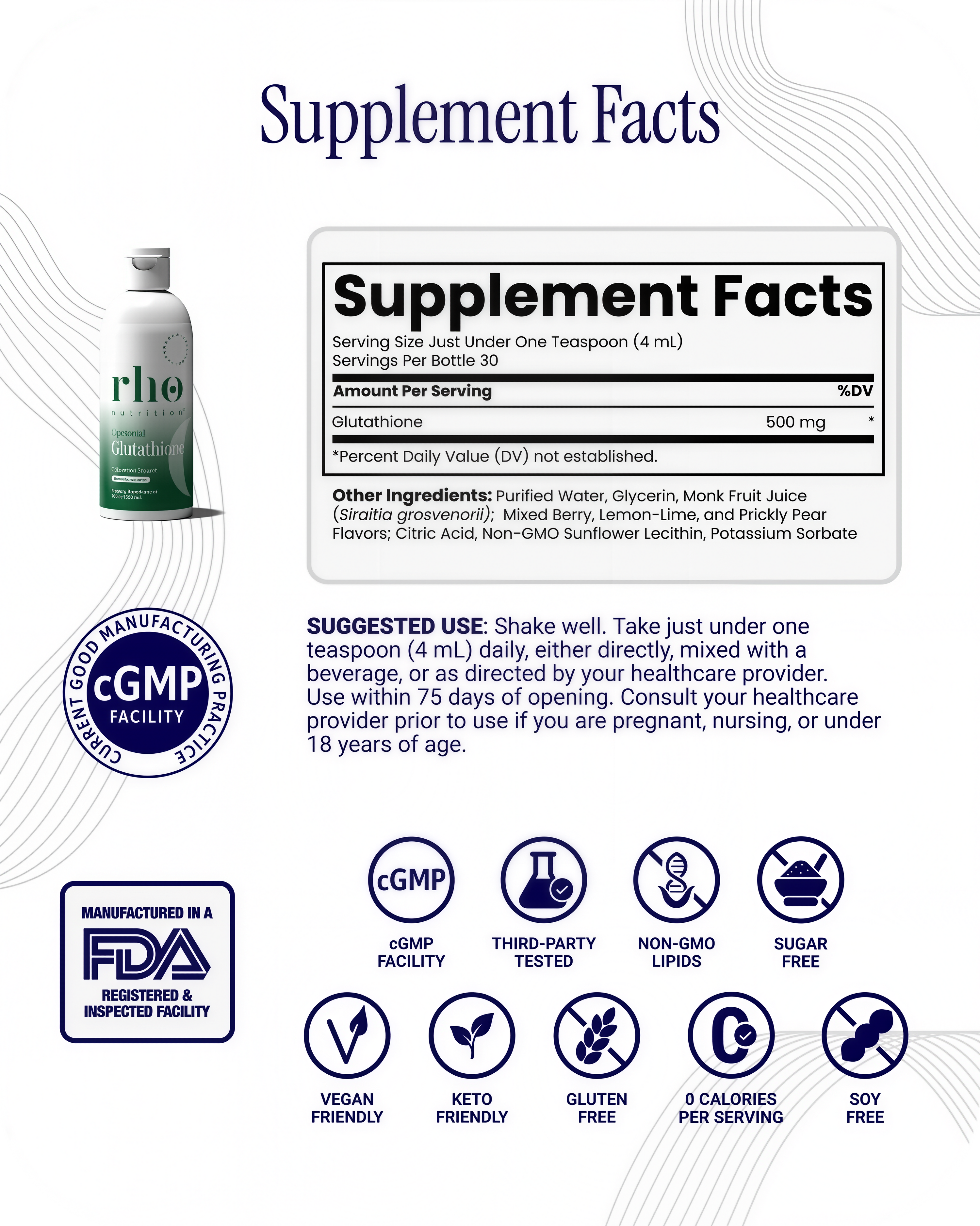 Rho Nutrition Liposomal Glutathione