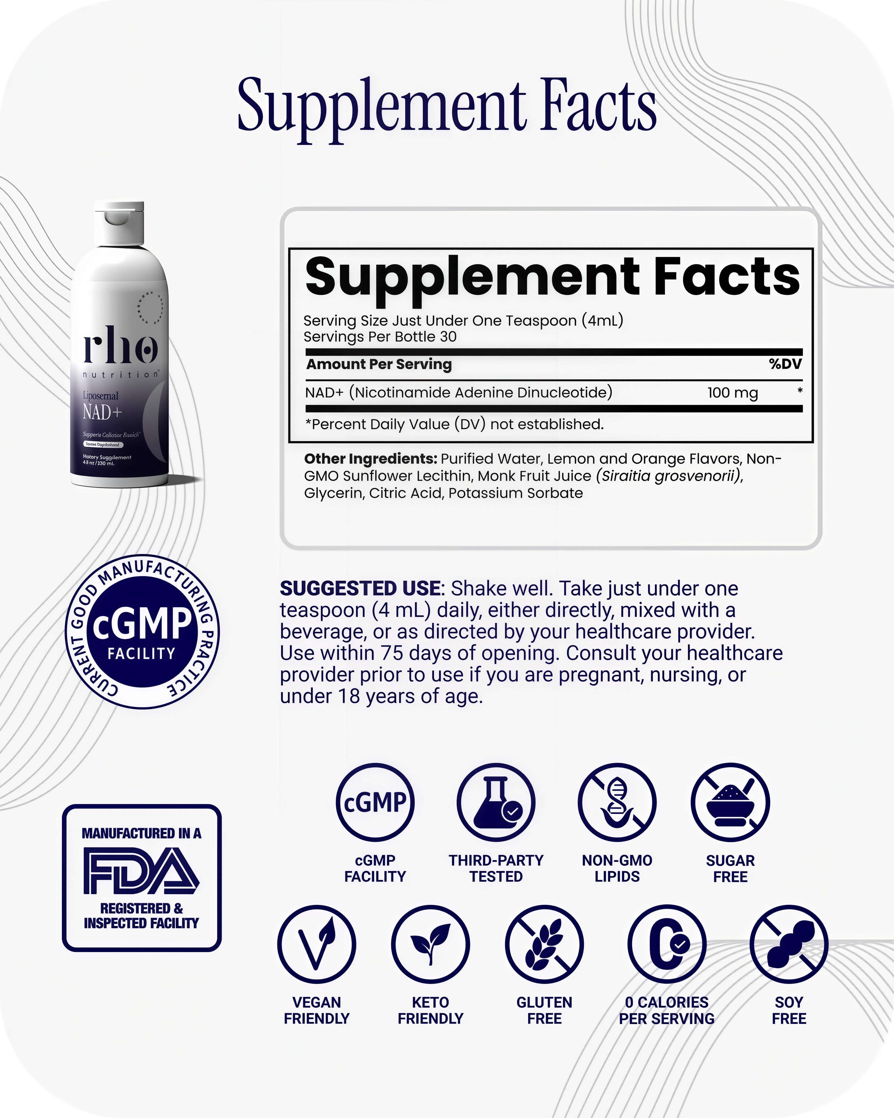 Rho Nutrition Liposomal NAD+